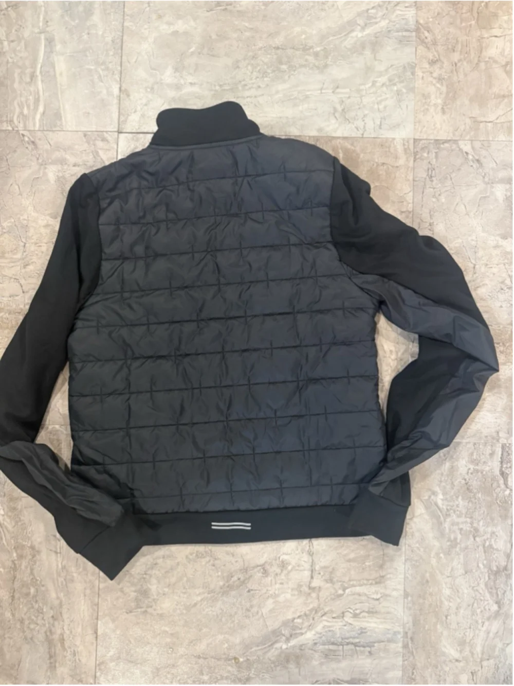 Nike Women's Therma-FIT Essential Filled Running Jacket Size M Black Puffer Logo